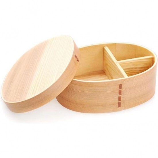 Wood Bento Lunch Box with Divider for Kids/Adult for Picnics Office Hiking Camping Outdoor Activities Wood Bento Lunch Box with Divider for Kids/Adult for Picnics Office Hiking Camping Outdoor Activities